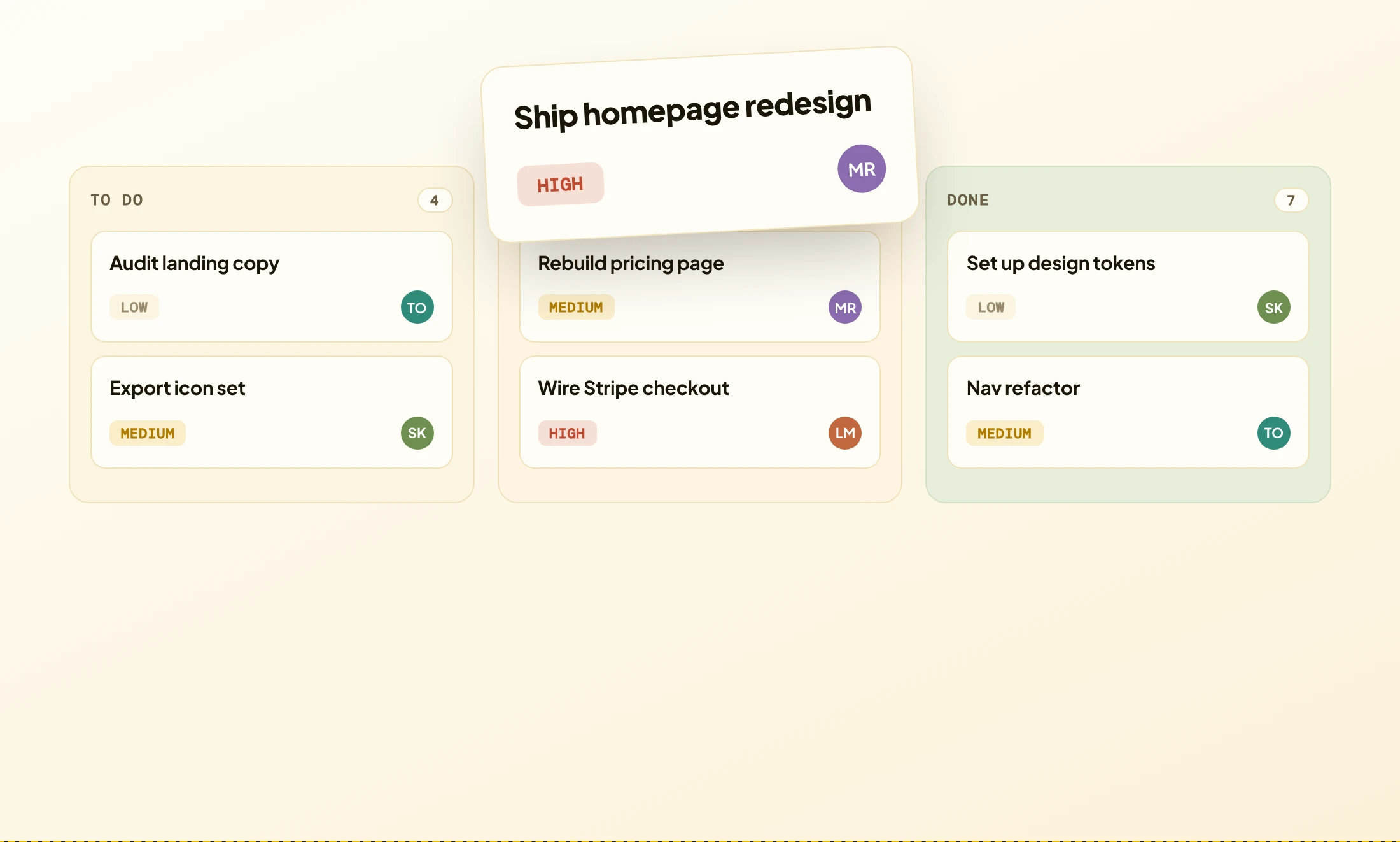 Kanban board