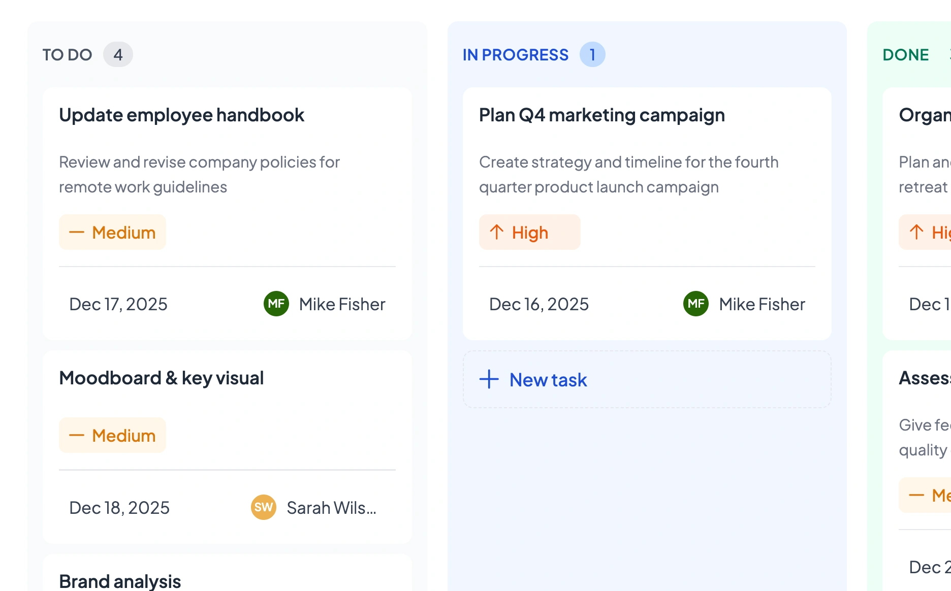 Kanban boards