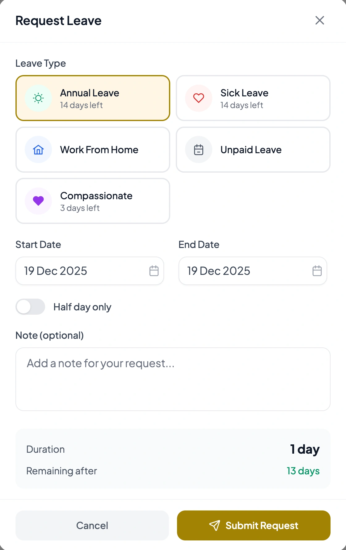 Leave workflows